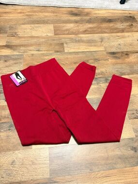 MOPAS Red Fleece-Lined Leggings TX300 – Free Size (One Size)